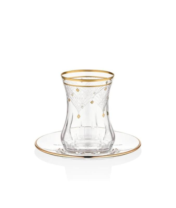 Decorium M00719 Çay Takımı 12 Parça Camellia Altın