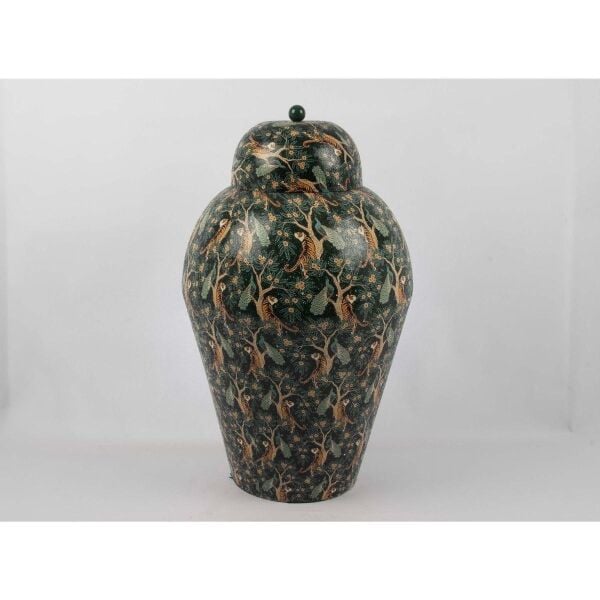 Mikasa Moor Yeşil Kaplanlı Kapaklı Küp 35x60cm