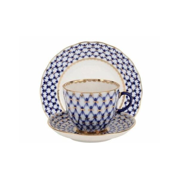 Imperıal Porselen 3-Parça Kahve Seti Tulip Cobalt net