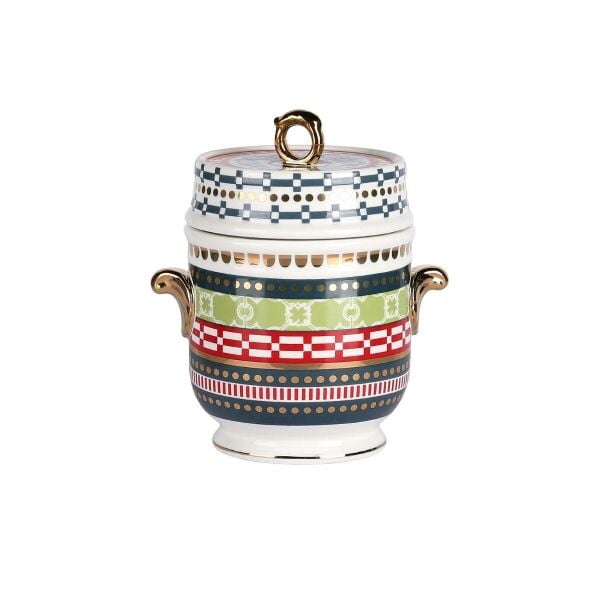 Lucky Art Lancelot Bone Kulplu Kavanoz 16cm