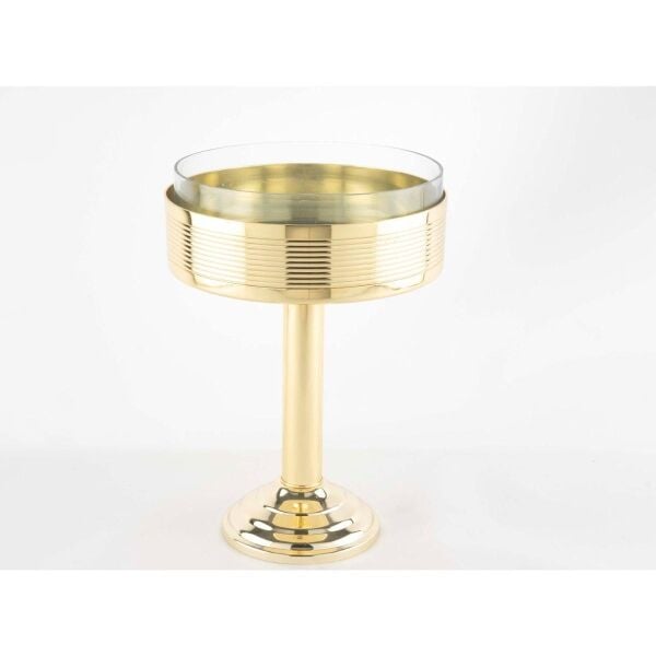 Mikasa Moor Gold Cam Ayaklı Meyve Kasesi 21x30cm