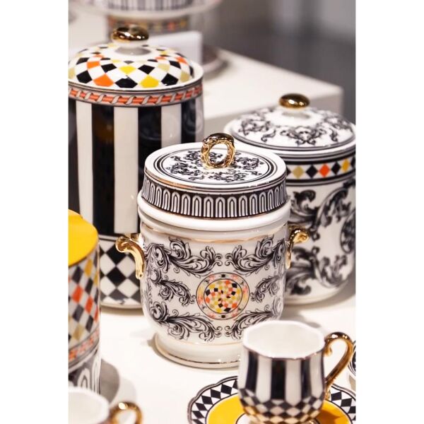 Lucky Art Margery Bone Kulplu Kavanoz 16 Cm