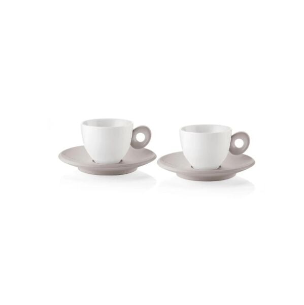 Guzzini Everyday 2'li Espresso Fincanı Boz Kahverengi 9x12,5cm