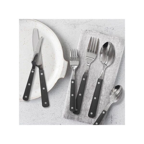 The Mia Dark Çatal Kaşık Bıçak Takımı 36 Parça