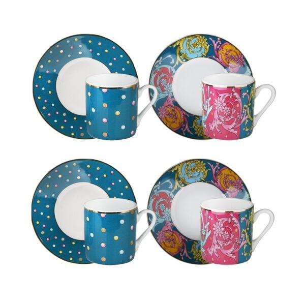 Lucky Art Estelle Bone 4'lü Kahve Fincanı Seti