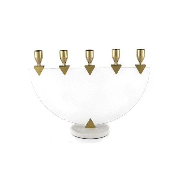 Mikasa Moor Gold 5li Cam Şamdan 37x12x27cm