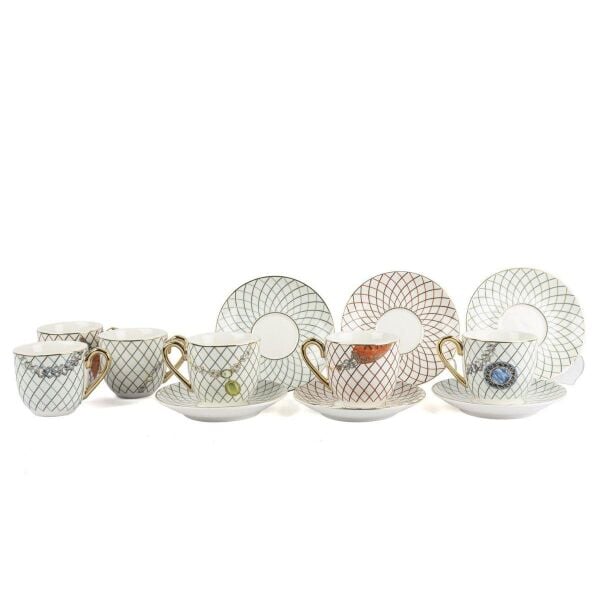 Mikasa Moor Ligne Dor 6 lı 3 Asorti Kahve Fincan Seti 100cc