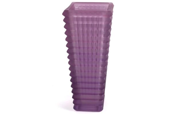 Mikasa Moor Lila Köşeli Buzlu Cam Vazo 12x16x28 cm