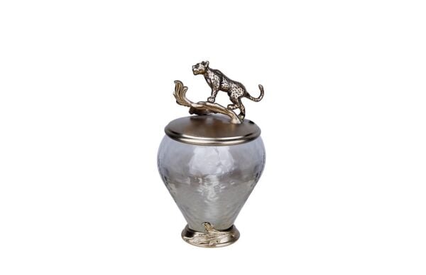 Luckyart Gold Leoparlı Küp 24 Cm
