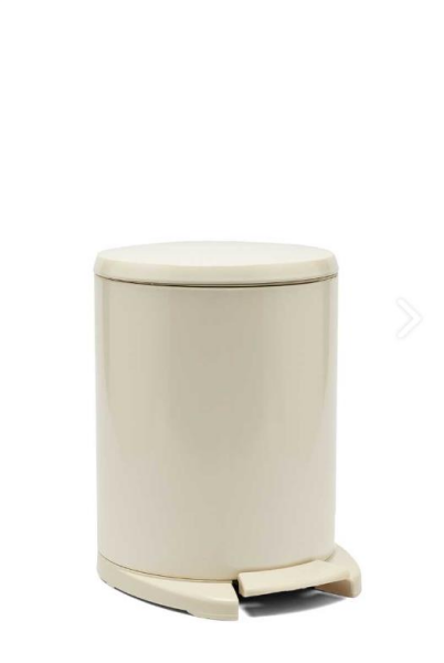 Primanova M-E41-09-09 Paslanmaz Çöp Kovası Pedallı 6 Lt Cigo Bej