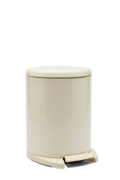 Primanova M-E41-09-09 Paslanmaz Çöp Kovası Pedallı 6 Lt Cigo Bej