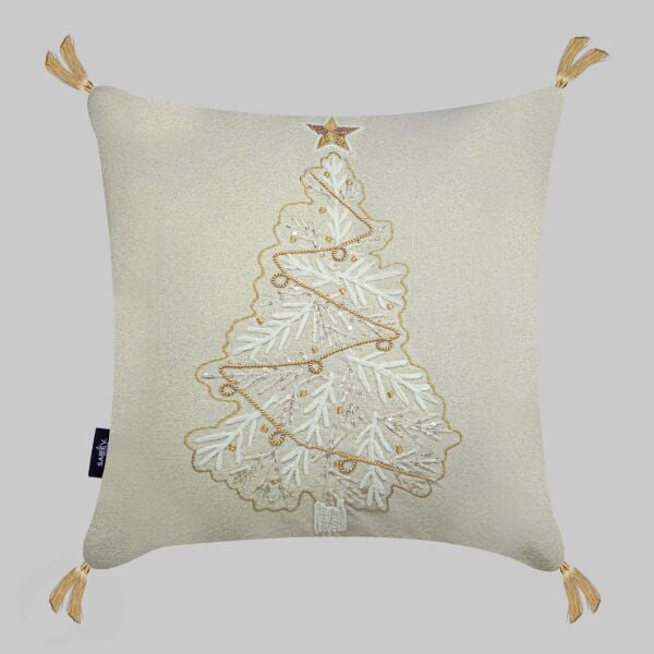 Sarev Merrı Kırlent 45x45 Ekru