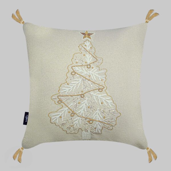 Sarev Merrı Kırlent 45x45 Ekru