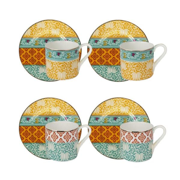 Lucky Art  Eliana Bone 4'lü Kahve Fincanı Seti