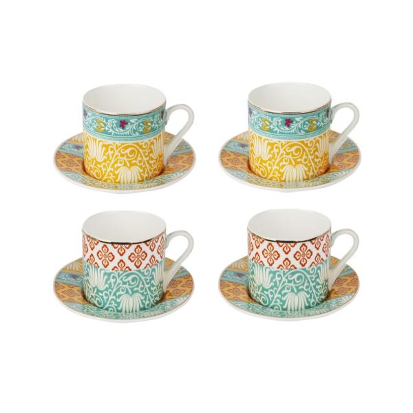 Lucky Art  Eliana Bone 4'lü Kahve Fincanı Seti