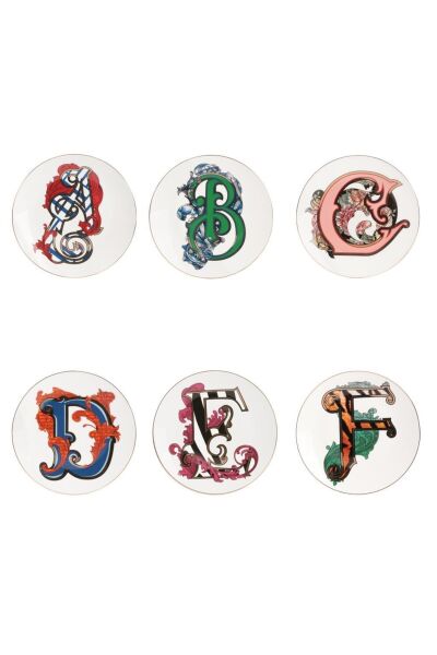 Mikasa Moor Alfabet 6'lı Pasta Tabağı 20 cm