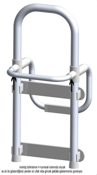 Primanova Yaşlı Engelli Küvet Tutamak Beyaz