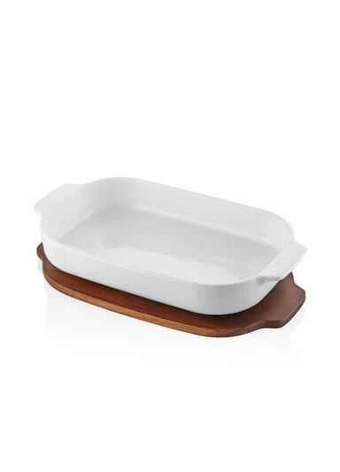 The Mia Woody Kapaklı Fırın Kabı 36x22 cm