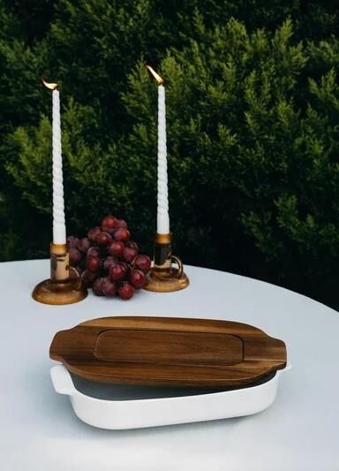 The Mia Woody Kapaklı Fırın Kabı 36x22 cm