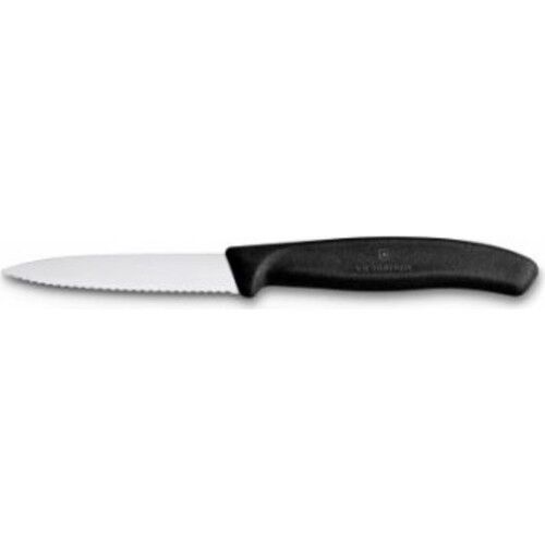 Victorinox 6.7633 Swiss Classic 8 cm Tırtıklı Soyma Bıçak Siyah
