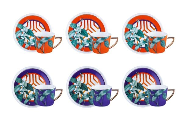 Luckyart  Marian 6'lı Bone Kahve Fincan Seti