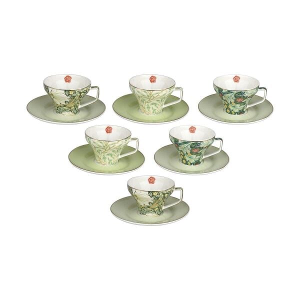 Lucky Art Sylva Bone Konik Form 6li Kahve Fincani Seti