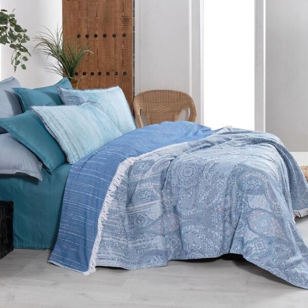 Sarev Evonna Pike Takımı Çift Kişilik 2 Yastık Yeşil