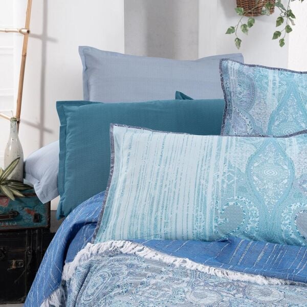 Sarev Evonna Pike Takımı Çift Kişilik 2 Yastık Yeşil