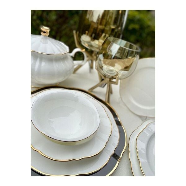 Wanelli Fx1075 Zara Gold 70 Parça Yuvarlak Yemek Takımı