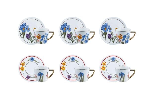 Luckyart Olivia 6'lı Bone Cay Fincan Seti