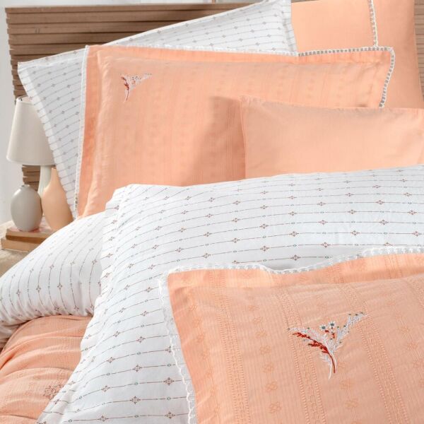 Sarev Mood Comfort Gracia Nevresim Takımı Tek Kişilik 1 Yastık Somon