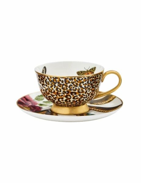 Spode Creatures Of Curiosity Çay Fincan+Tab Yılan&Leopar