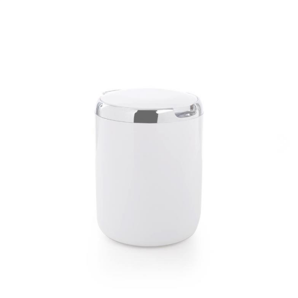 Primanova Plastik Kapaklı Çöp Kovası 3 Lt Pasifik Beyaz