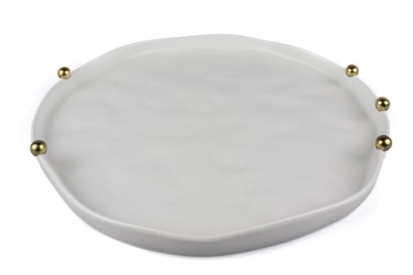 Mikasa Moor Beyaz Gold Toplu Porselen Servis Tabağı 33 cm