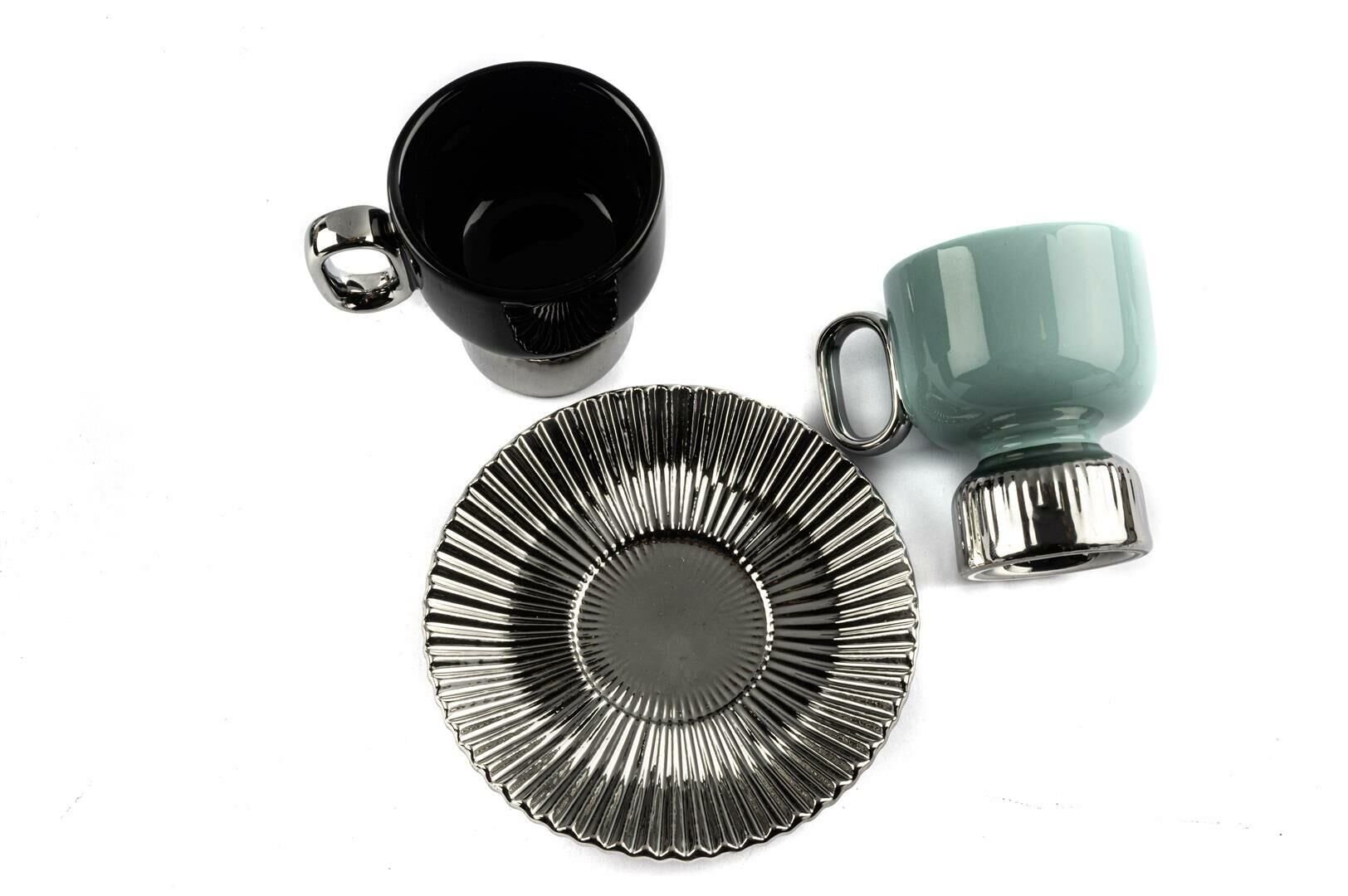 Mikasa Moor Bellis Silver 6 Renk Asorti Silver 6'lı Kahve Fincanı