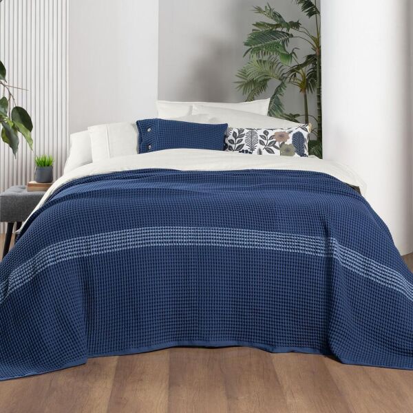 Sarev Polendia Yatak Örtüsü Çift Kişilik Mavi