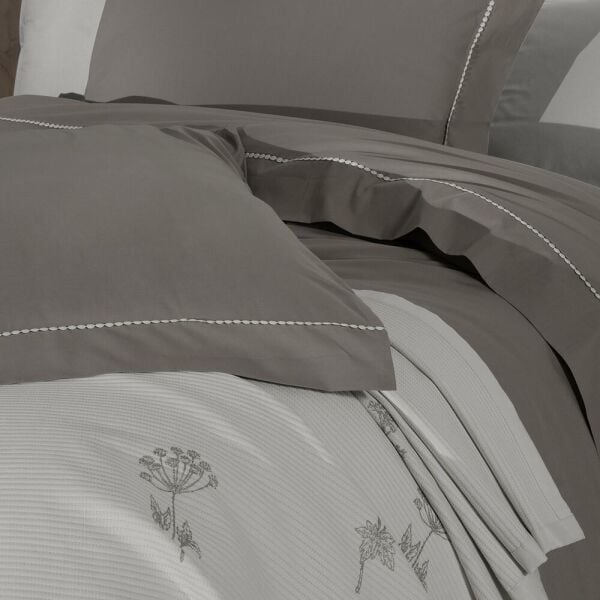 Sarev Eva Eldon Takım Pike Takımı  Nevresim Seti 1 Yastık-Bej