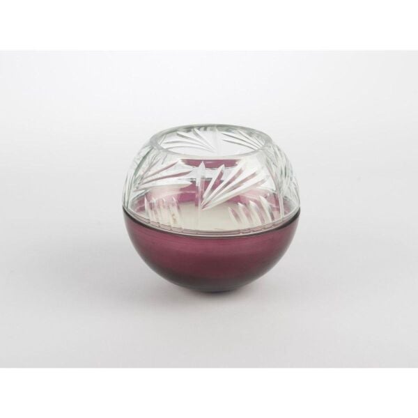 Mikasa Moor Bordo Cam Kapaklı Mum 13x11cm