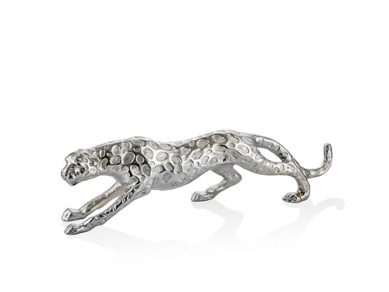 Lamedore Leopard Gümüş Orta Boy Dekor  49X9,5X14,5 cm