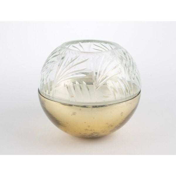 Mikasa Moor Bronz Cam Kapaklı Mum 18x16cm