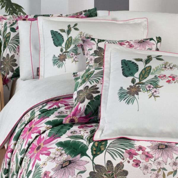 Sarev Dakota Yatak Örtüsü Nevresim Takımı Pembe