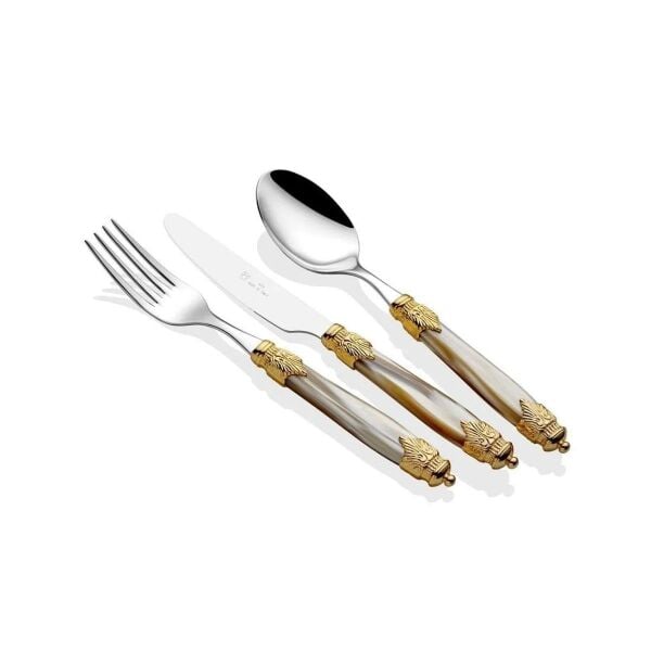 Rivadossi Arianna Ring Şampanya 75 Parça Çatal Bıçak Seti