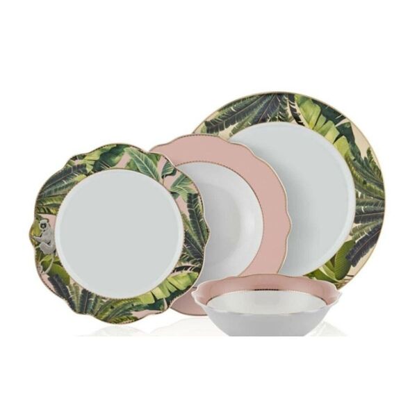 The Mia Botanica Yemek Seti Bone Porselen 24 Parça