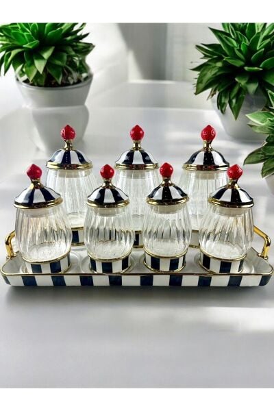 Royking Nero 8 Parça Baharat Seti Optik Camlı