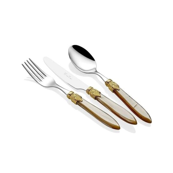 Rivadossi Laura Ring Şampanya 75 Parça Çatal Bıçak Seti