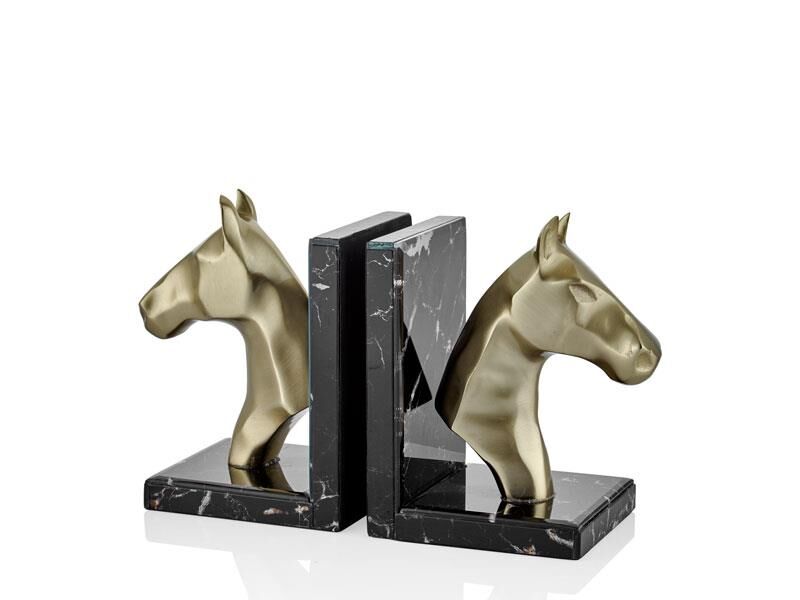 Lamedore Horse Black Gold Kitap Tutucu 39X12X18 cm