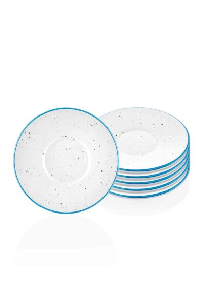 The Mia Dots Çay Tabağı Mavi 6 Parça