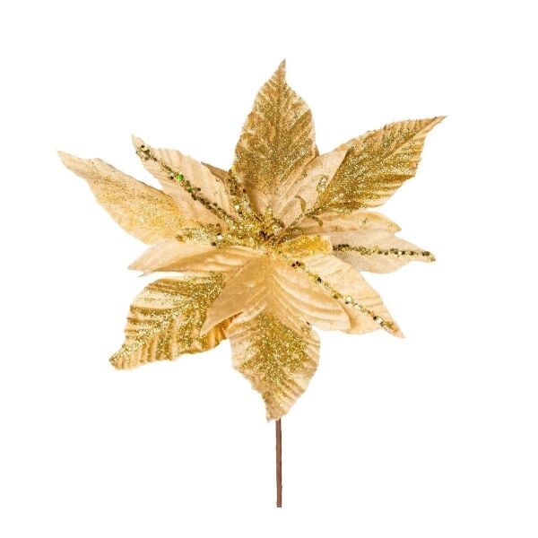 Yılbaşı Çiçeği, Gold - 30 cm