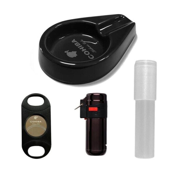 Magic Home Puro Seti Küllük Kesici Çakmak Kılıf Siyah Damla B T