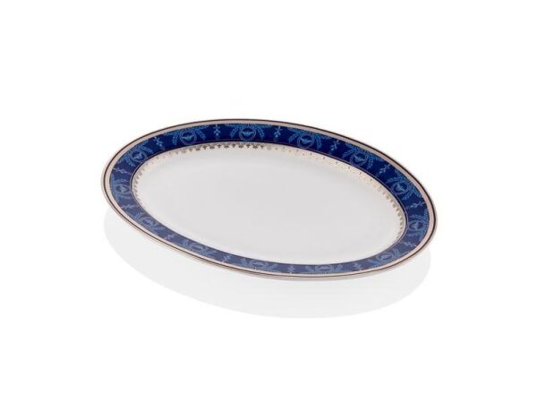 Joy Carmen Blue Banube Küçük Kayık Tabak 20x14 Cm